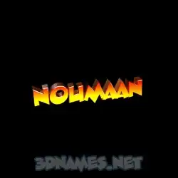 noumaan in Black Background style - 3D name wallpaper
