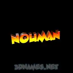 nouman in Black Background style - 3D name wallpaper