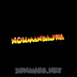 noumanbajwa in Black Background style - 3D name wallpaper
