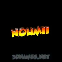 noumii in Black Background style - 3D name wallpaper