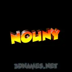 nouny in Black Background style - 3D name wallpaper