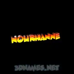 nourhanne in Black Background style - 3D name wallpaper