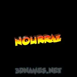 nourraz in Black Background style - 3D name wallpaper