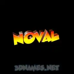 noval in Black Background style - 3D name wallpaper