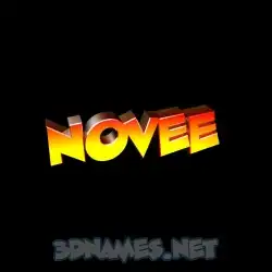 novee in Black Background style - 3D name wallpaper
