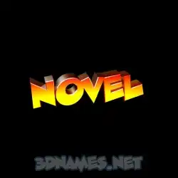 novel in Black Background style - 3D name wallpaper