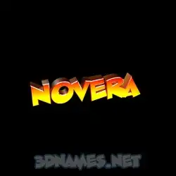 novera in Black Background style - 3D name wallpaper