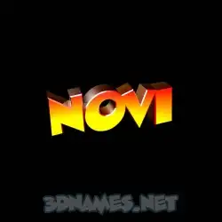 novi in Black Background style - 3D name wallpaper