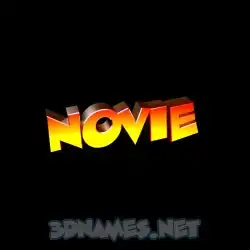 novie in Black Background style - 3D name wallpaper