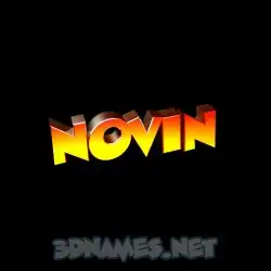 novin in Black Background style - 3D name wallpaper