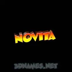 novita in Black Background style - 3D name wallpaper