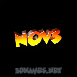 novs in Black Background style - 3D name wallpaper