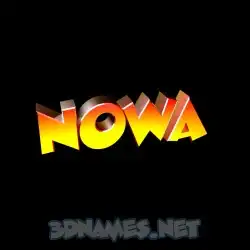 nowa in Black Background style - 3D name wallpaper