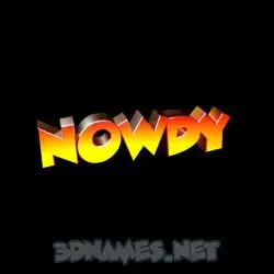 nowdy in Black Background style - 3D name wallpaper