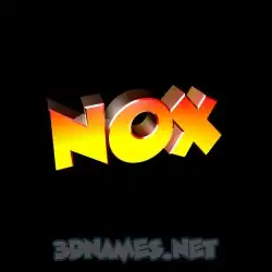 nox in Black Background style - 3D name wallpaper