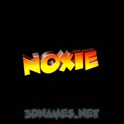 noxie in Black Background style - 3D name wallpaper