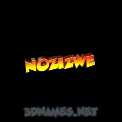 nozizwe in Black Background style - 3D name wallpaper