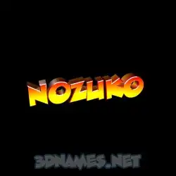 nozuko in Black Background style - 3D name wallpaper