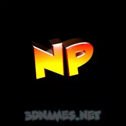 np in Black Background style - 3D name wallpaper