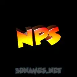 nps in Black Background style - 3D name wallpaper