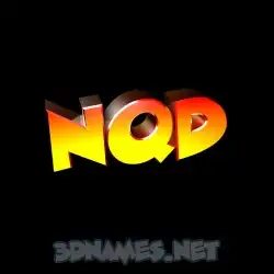 nqd in Black Background style - 3D name wallpaper