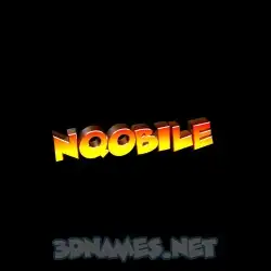 nqobile in Black Background style - 3D name wallpaper