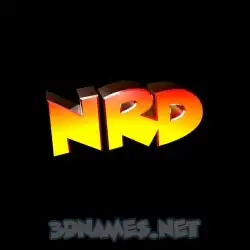 nrd in Black Background style - 3D name wallpaper