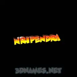 nripendra in Black Background style - 3D name wallpaper