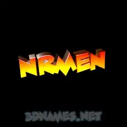 nrmen in Black Background style - 3D name wallpaper