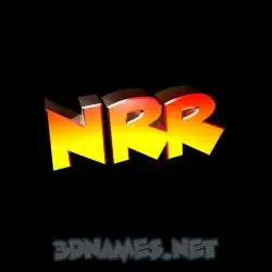 nrr in Black Background style - 3D name wallpaper