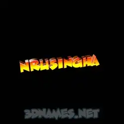nrusingha in Black Background style - 3D name wallpaper