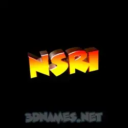 nsri in Black Background style - 3D name wallpaper