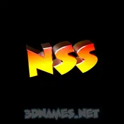 nss in Black Background style - 3D name wallpaper