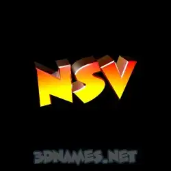 nsv in Black Background style - 3D name wallpaper
