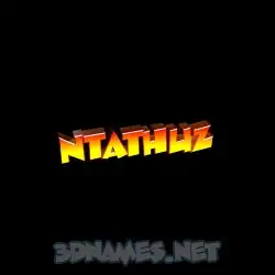 ntathuz in Black Background style - 3D name wallpaper