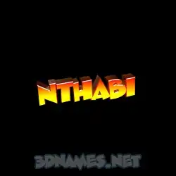 nthabi in Black Background style - 3D name wallpaper
