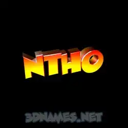 ntho in Black Background style - 3D name wallpaper