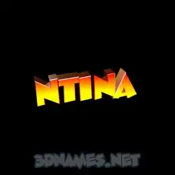 ntina in Black Background style - 3D name wallpaper
