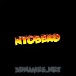 ntobeko in Black Background style - 3D name wallpaper