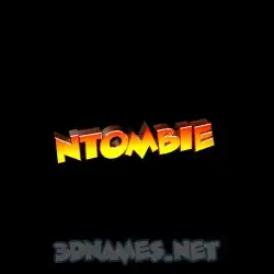 ntombie in Black Background style - 3D name wallpaper