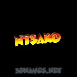 ntsako in Black Background style - 3D name wallpaper