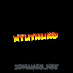 ntuthuko in Black Background style - 3D name wallpaper