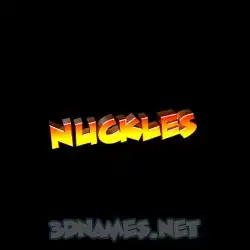 nuckles in Black Background style - 3D name wallpaper