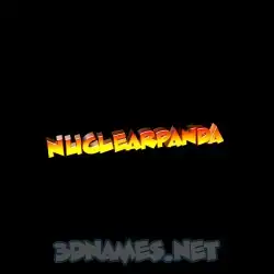 nuclearpanda in Black Background style - 3D name wallpaper