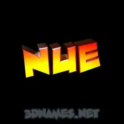 nue in Black Background style - 3D name wallpaper