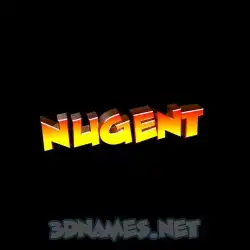 nugent in Black Background style - 3D name wallpaper