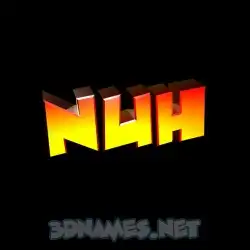 nuh in Black Background style - 3D name wallpaper