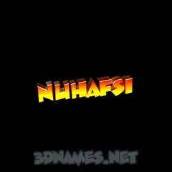 nuhafsi in Black Background style - 3D name wallpaper