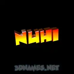nuhi in Black Background style - 3D name wallpaper