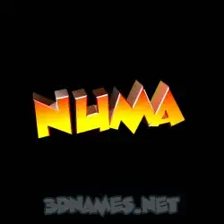 numa in Black Background style - 3D name wallpaper
